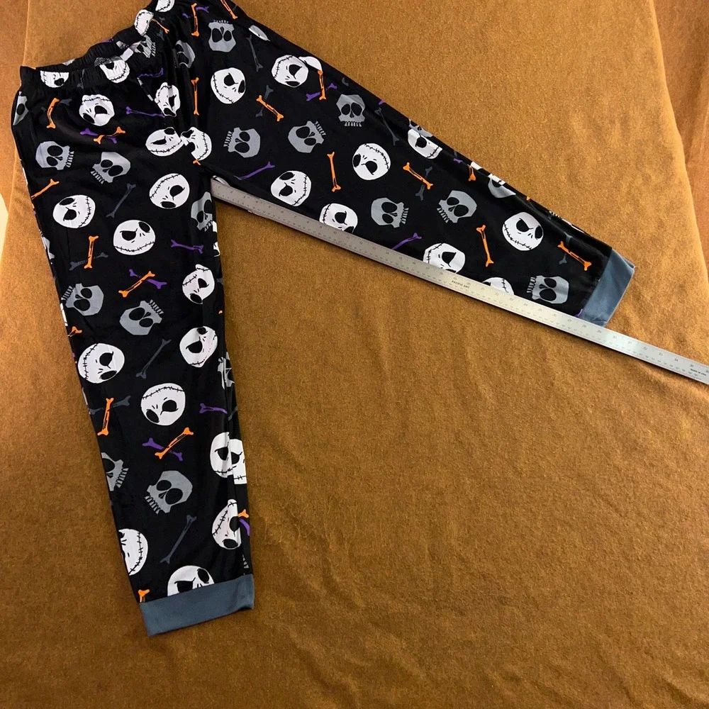 Disney Mens Large Black Jack Skellington Nightmare Before Christmas Pajama Pants